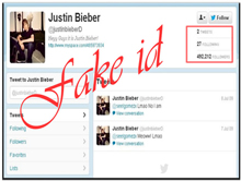 Fake id of Justin Bieber